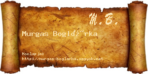 Murgas Boglárka névjegykártya